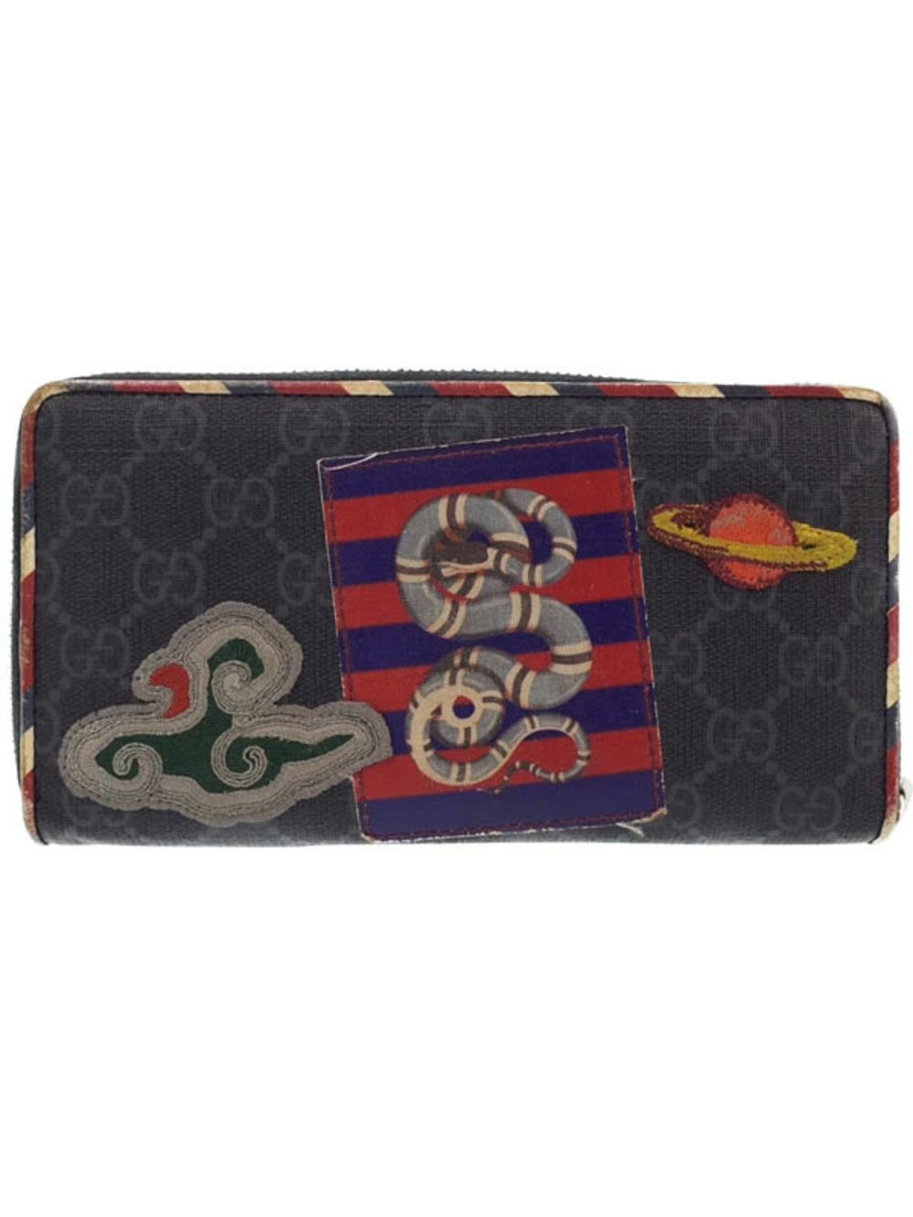 Gucci Courier Wallet Long Around Zip Supreme GG Zipper Round